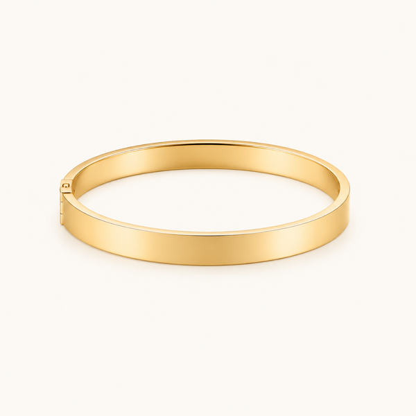 Classic Gold Kada - 18k Gold (Demi Fine)