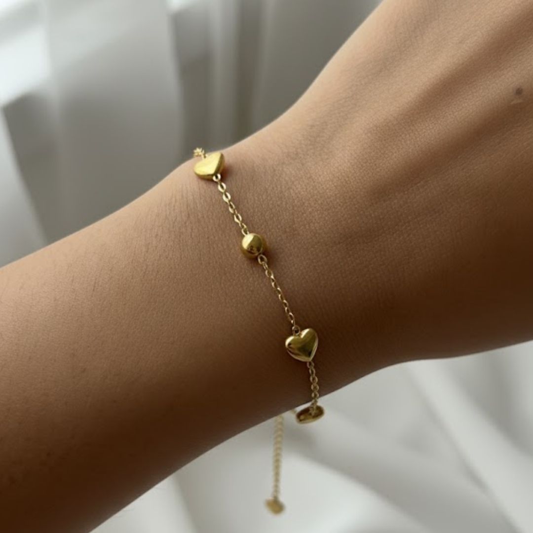 Light & Shadow Hearts Bracelet