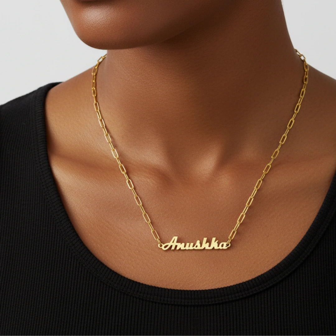 Gold-Plated Custom Name Necklace