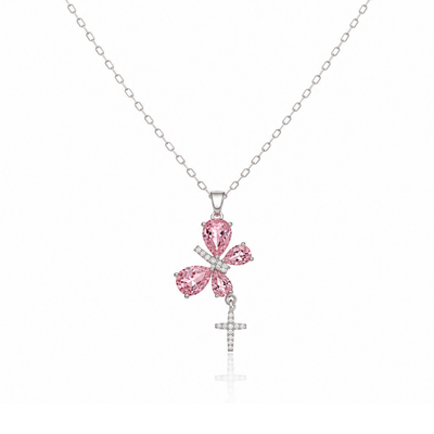 Classic Pink Zircon Elegance Necklace