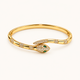 Emerald serpent Kada - 18k Gold ( Demi Fine )