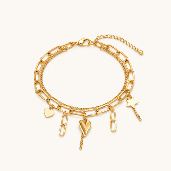 Wish link bracelet - 18k gold plated ( demi fine )