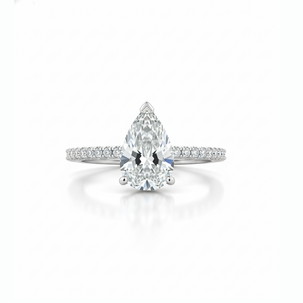 Pear Zircon Bypass Ring