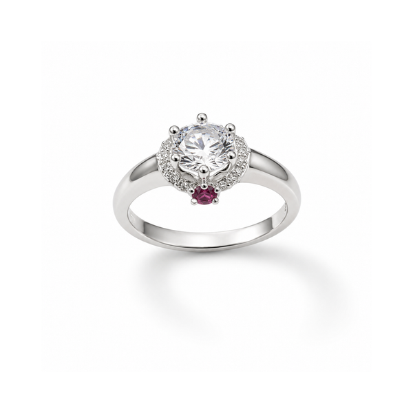 Silver Solitaire Ring