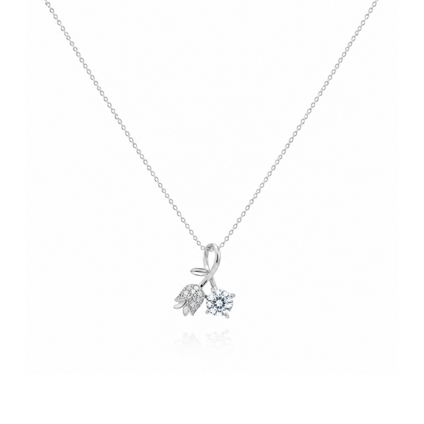 Fancy Heart Cut Zircon Diamond Necklace