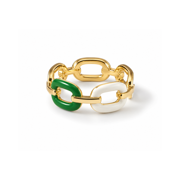 Dual Enamel Link Ring
