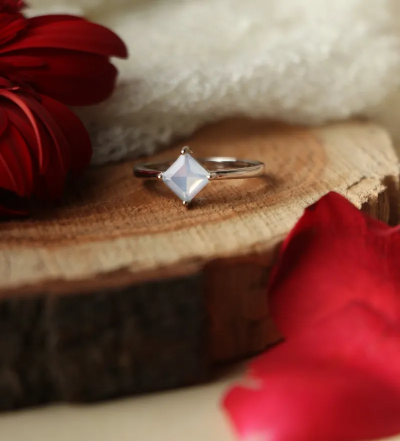 Princess Cut Quartz Ring