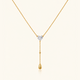 Crown Crystal Necklace - 18k Gold ( Demi Fine )