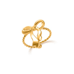 Golden Ribbon Bow Ring
