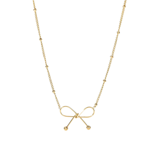 18k Gold Opulent Bow Pendant