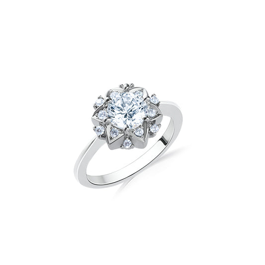 Starburst Zircon Ring
