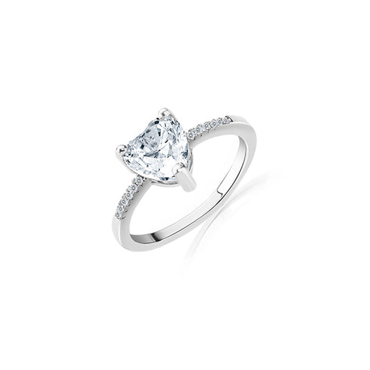Heart-Shaped Zircon Ring