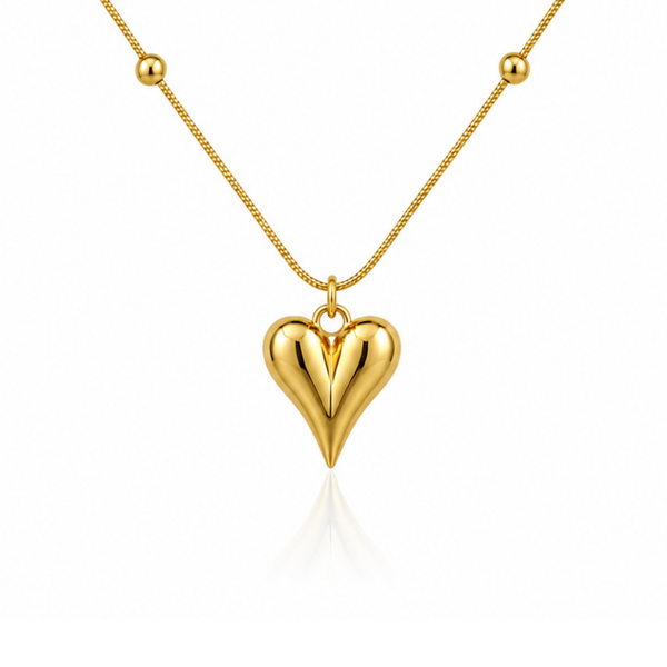 Gold Heartbeat Pendant Necklace