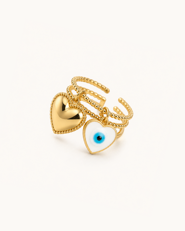 Mystic Hearts ring - 18k Gold (Demi Fine)