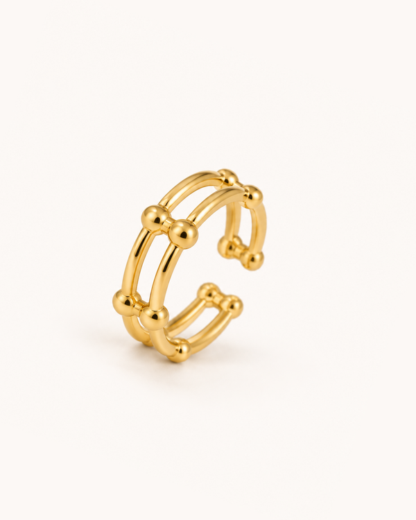 Orbit Lines Ring - 18k Gold (Demi Fine)