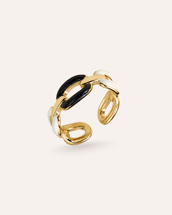 Monochrome Link Ring - 18k Gold (Demi Fine)