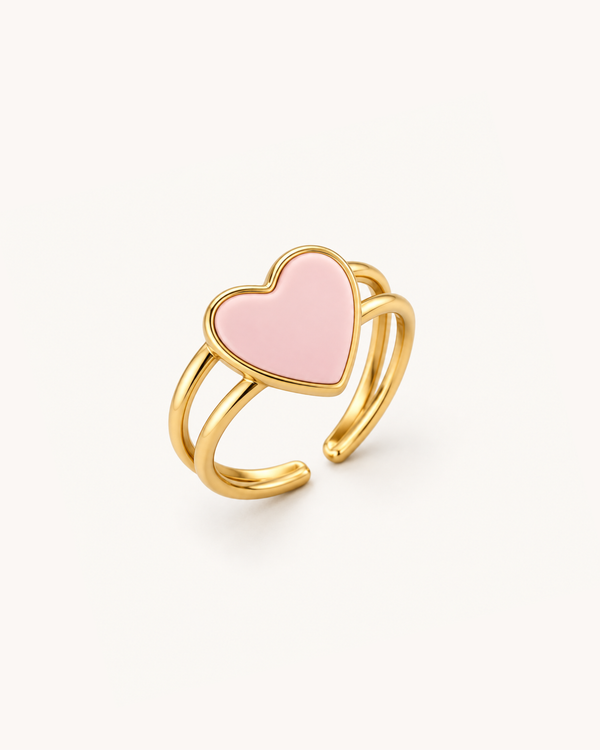 Blush Heart ring - 18k Gold (Demi Fine)