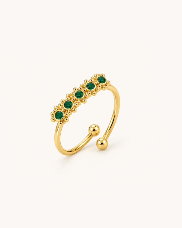 Jade Bloom Ring - 18k Gold (Demi Fine)