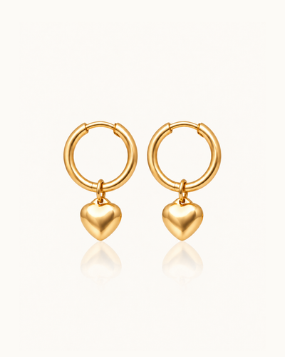 Golden Love Earrings - 18k Gold ( Demi Fine )