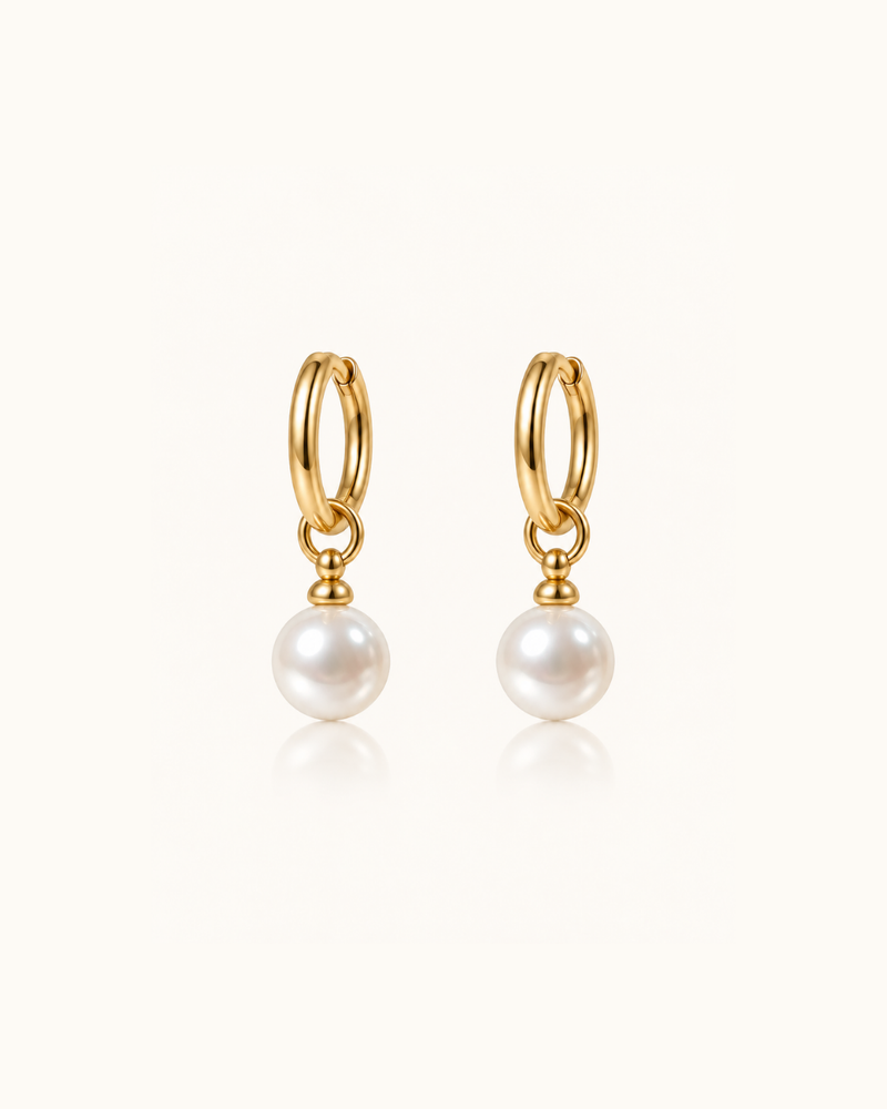 Mini Pearl Earrings - 18k Gold ( Demi Fine )