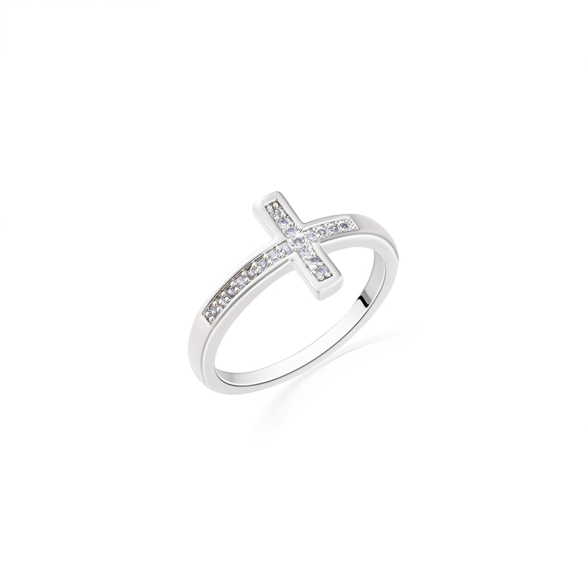 Pave Zircon Cross Ring