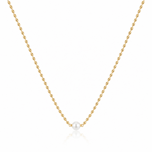 Vintage Bead Necklace With Pearl