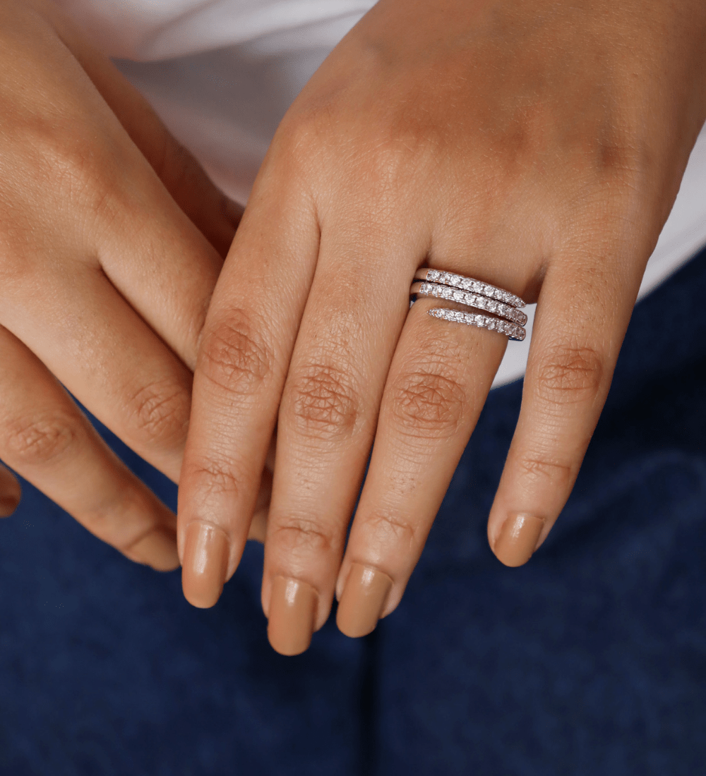 Triple Row Stacking Ring