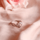 Geometric Heart Pink Zircon Ring