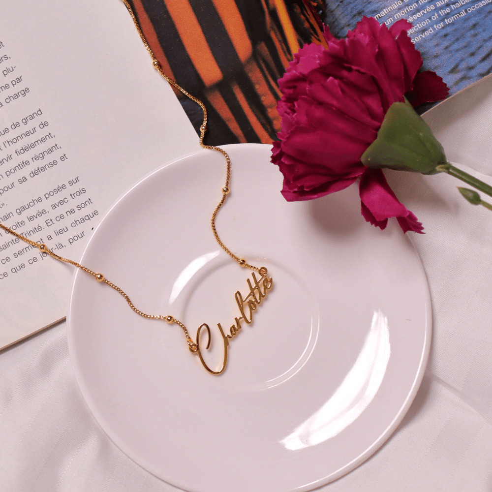 Italics Name Necklace