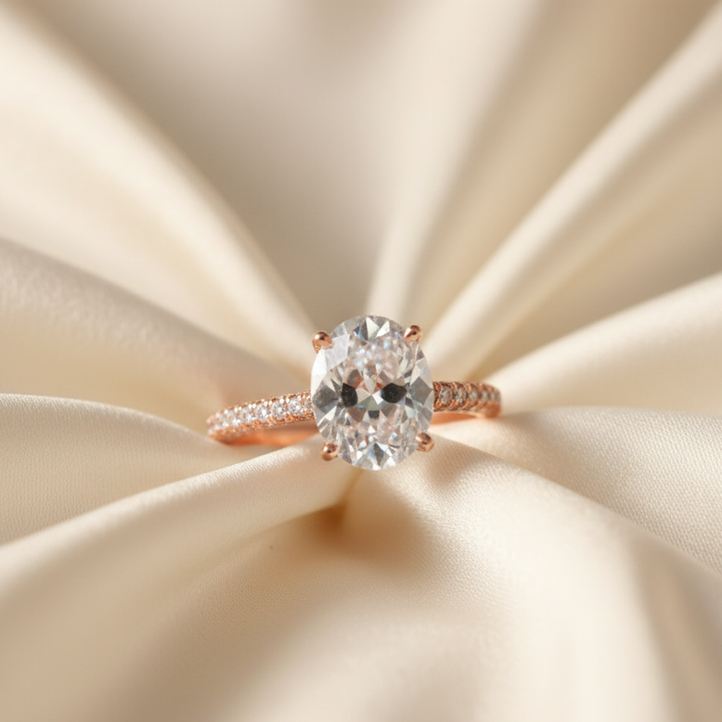 Rose Gold Plated Zircon Ring