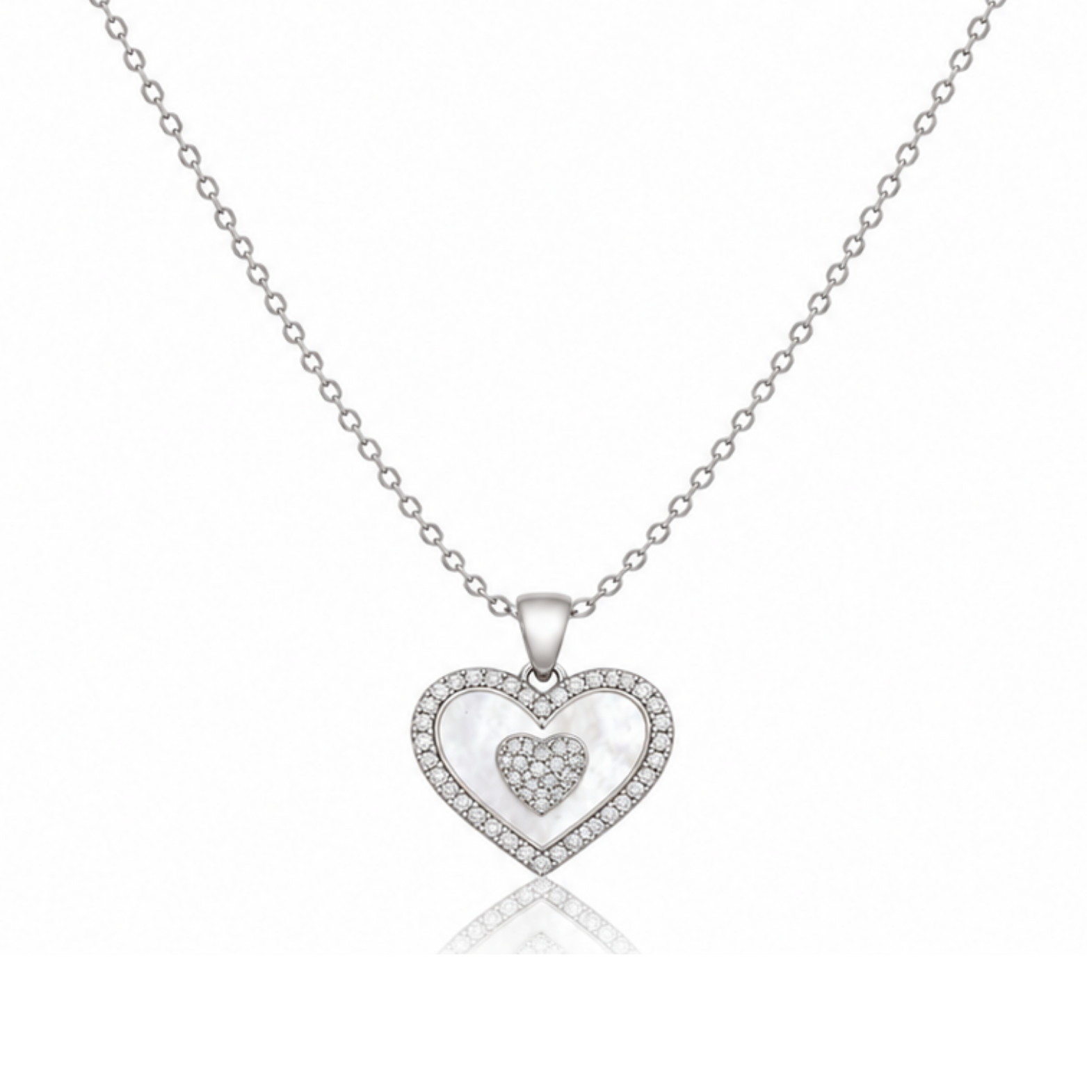 Heart of Glimmer Zircon Necklace