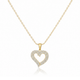 Hollow Heart Zircon Diamond Necklace