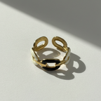 Monochrome Link Ring - 18k Gold (Demi Fine)