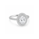 Oval Double Halo Zircon Ring