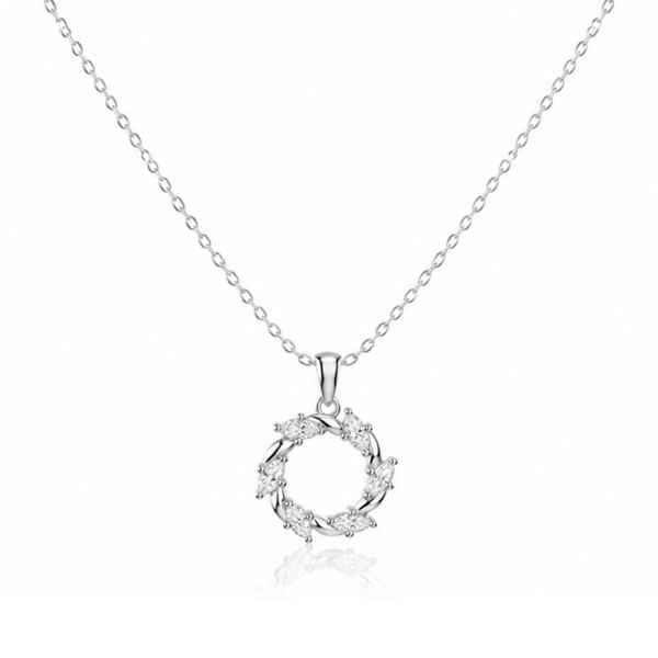 Infinite Swirl Zircon Diamond Necklace