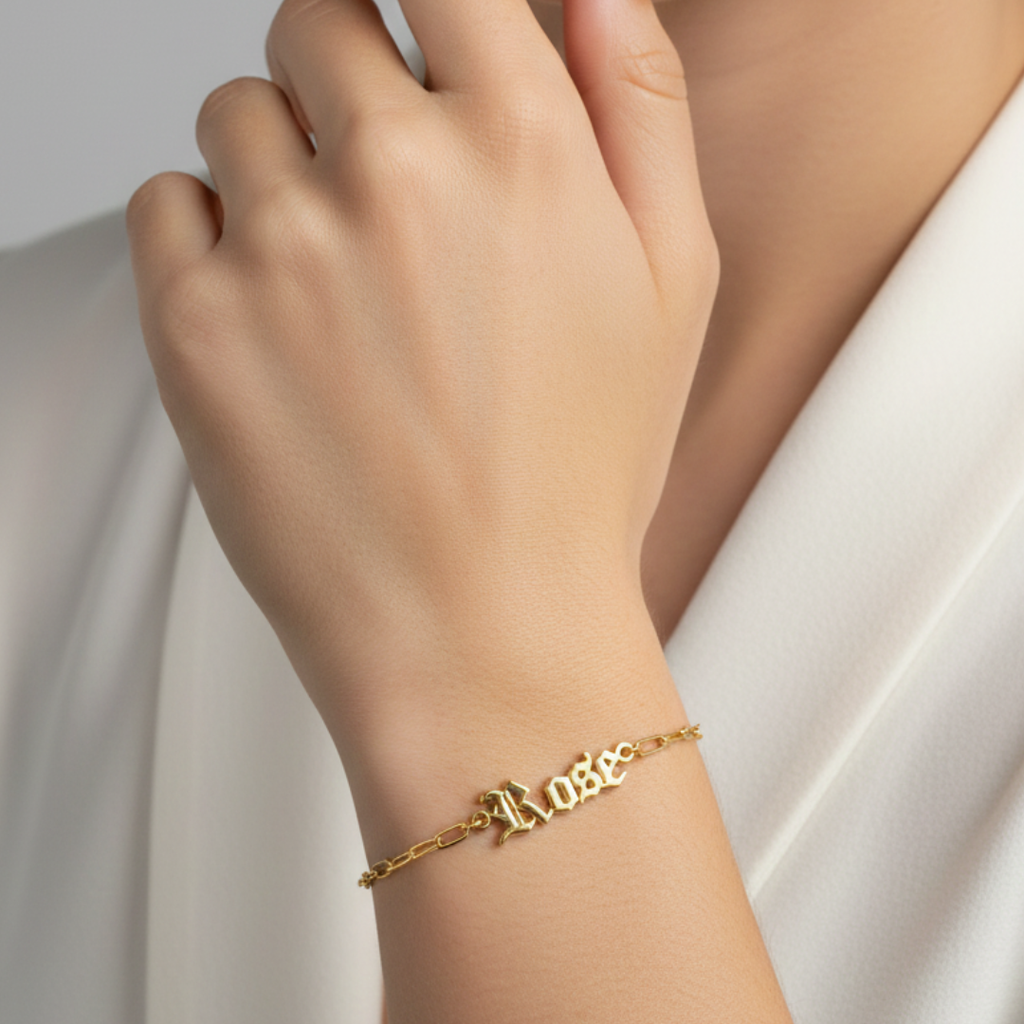 Old English Name Bracelet