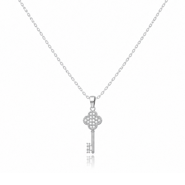 Key to Heart Classic Zircon Diamond Necklace
