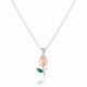 Pink Tulip Charm Necklace