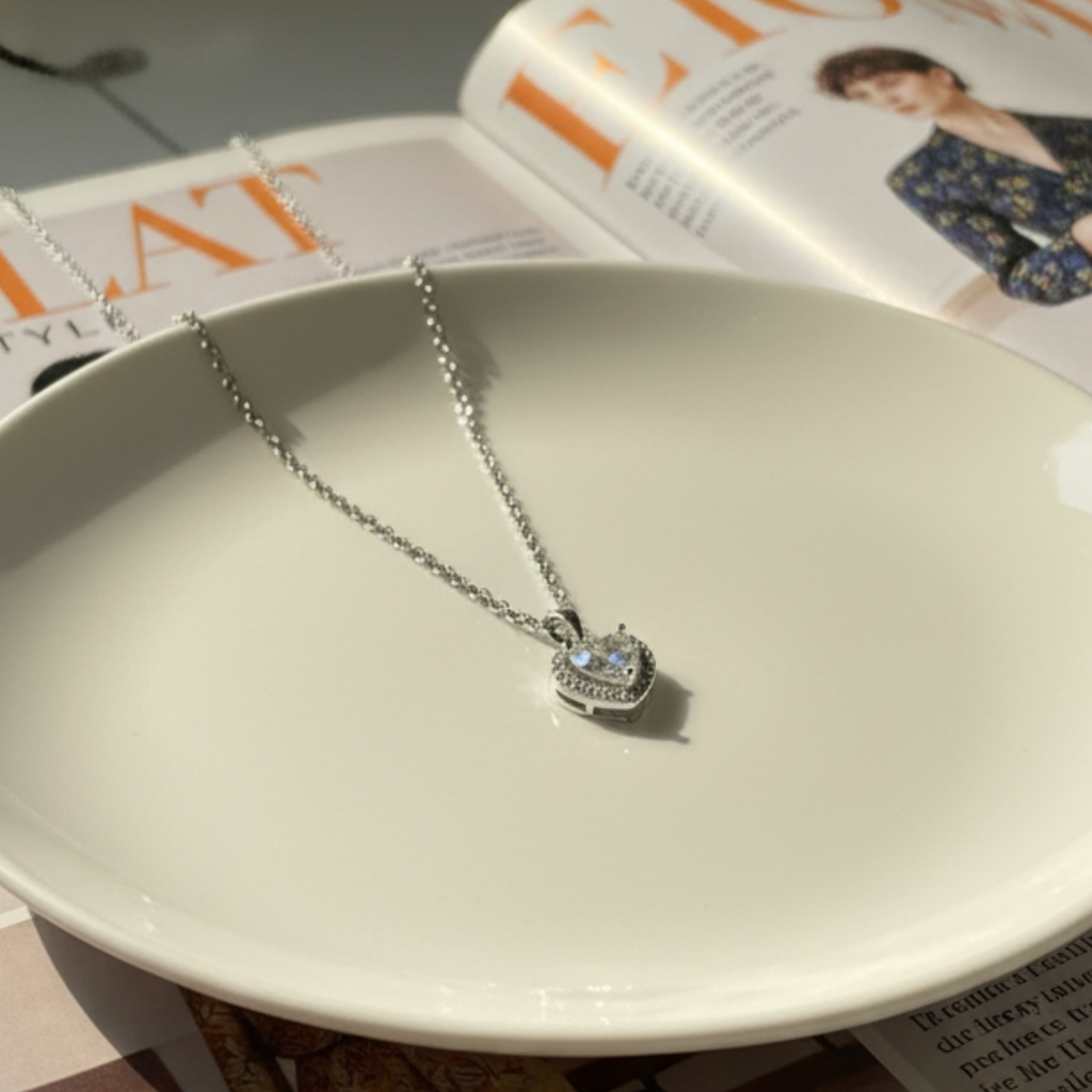 Zircon Diamond Chain Necklace