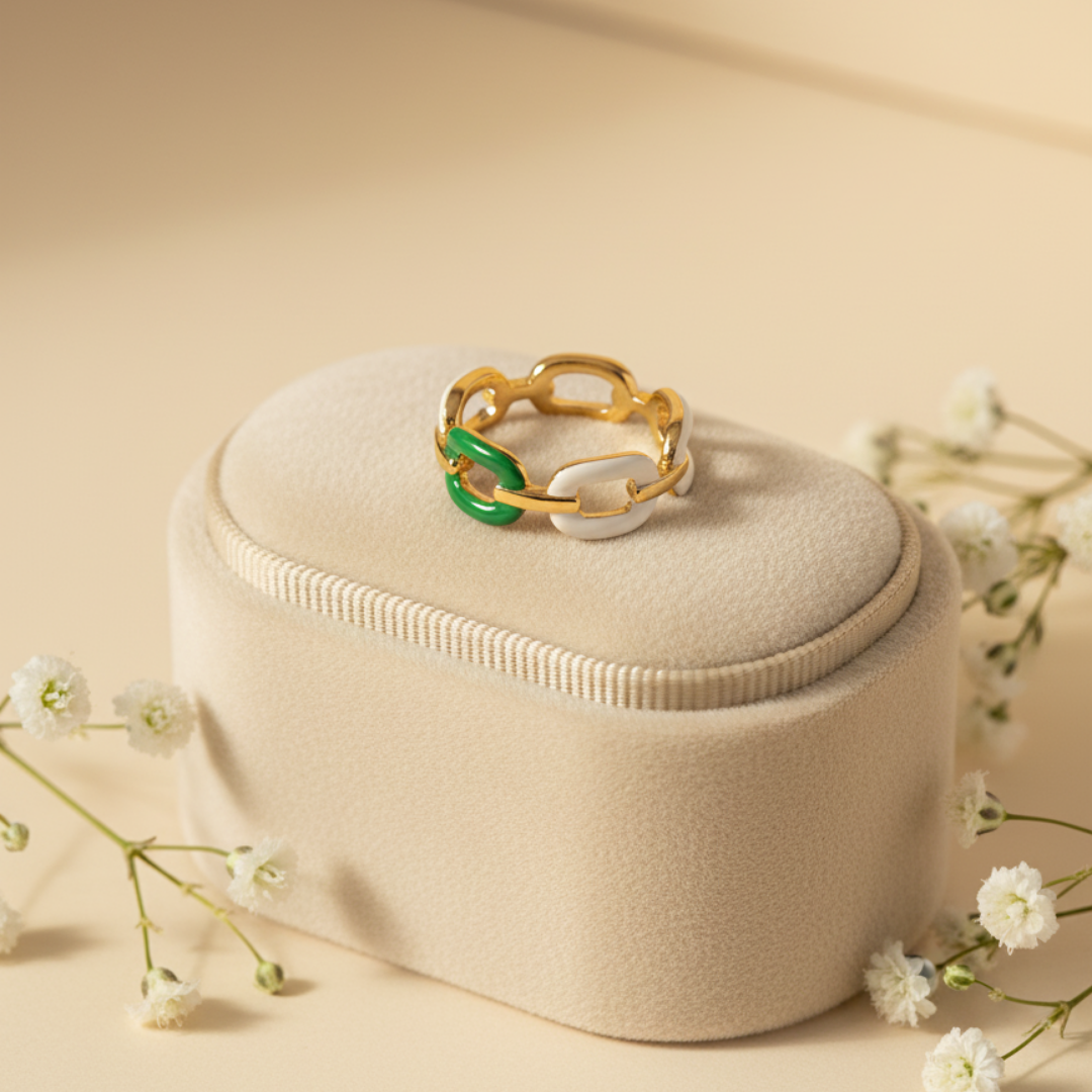 Dual Enamel Link Ring