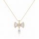 Pretty Bows Zircon Diamond Necklace