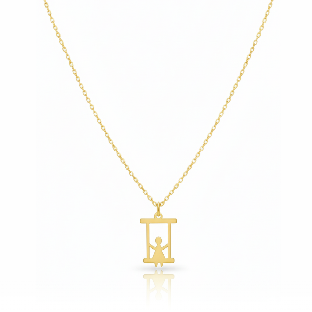 Swinging Girl Pendant Necklace