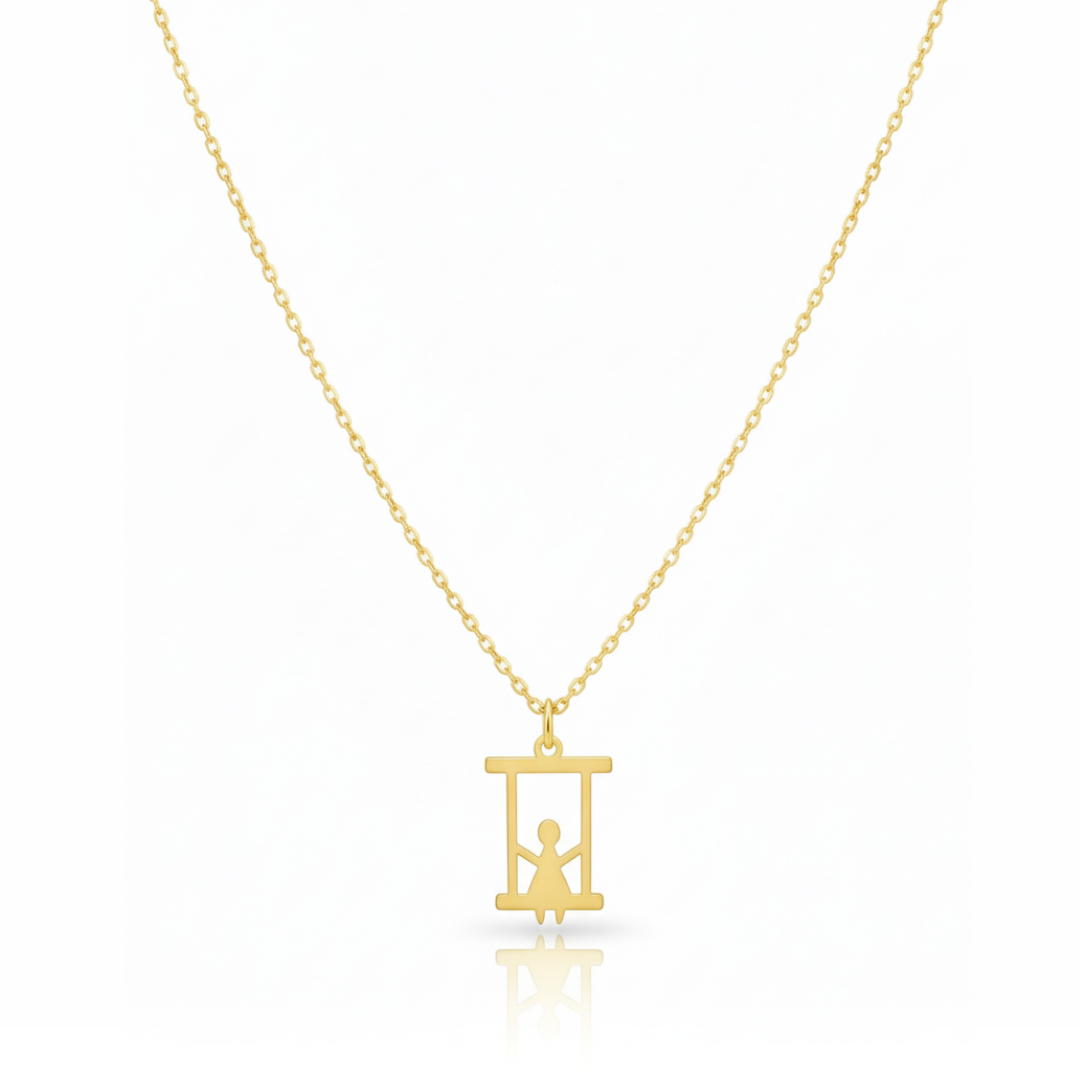 Swinging Girl Pendant Necklace