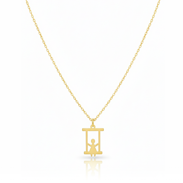 Swinging Girl Pendant Necklace
