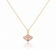 Shell-Shaped Zircon Diamond Necklace