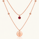 Birth Flower & Birth Stone Necklace