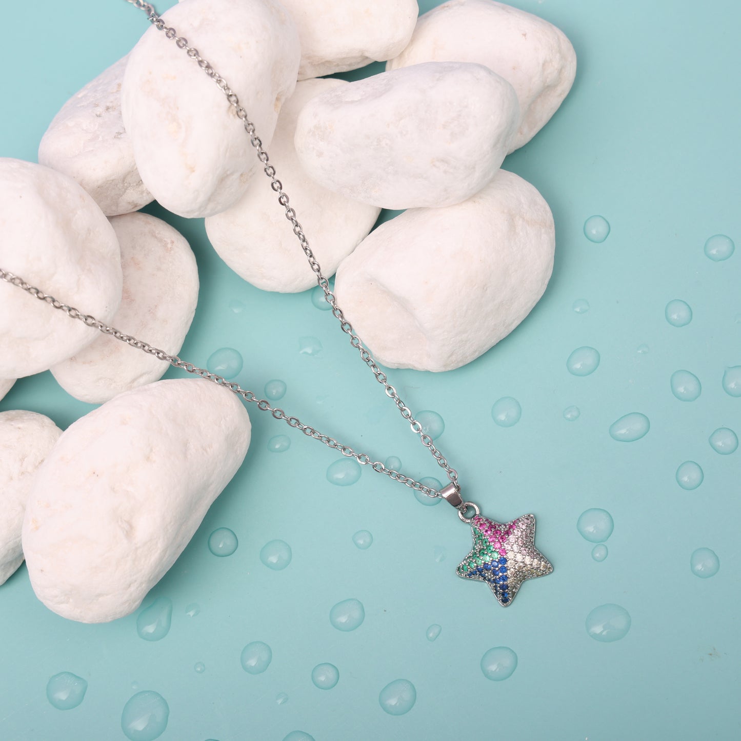 Starfishes On The Beach Necklace