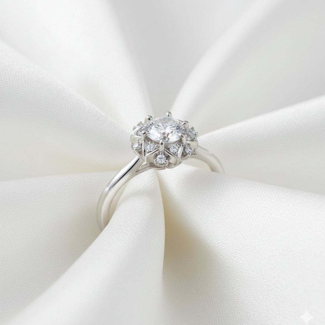 Starburst Zircon Ring