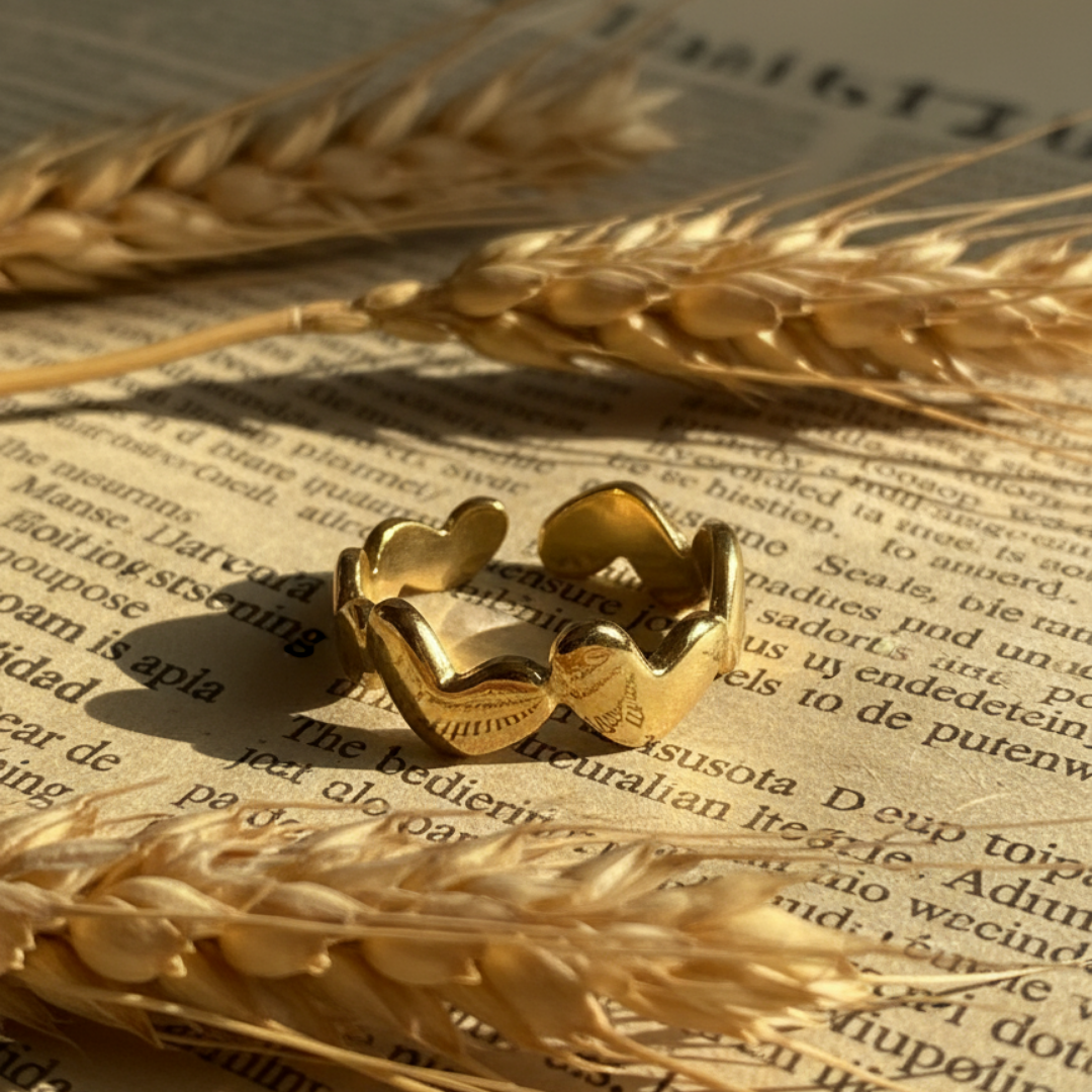 V-Shaped 18K Gold Plated Ring