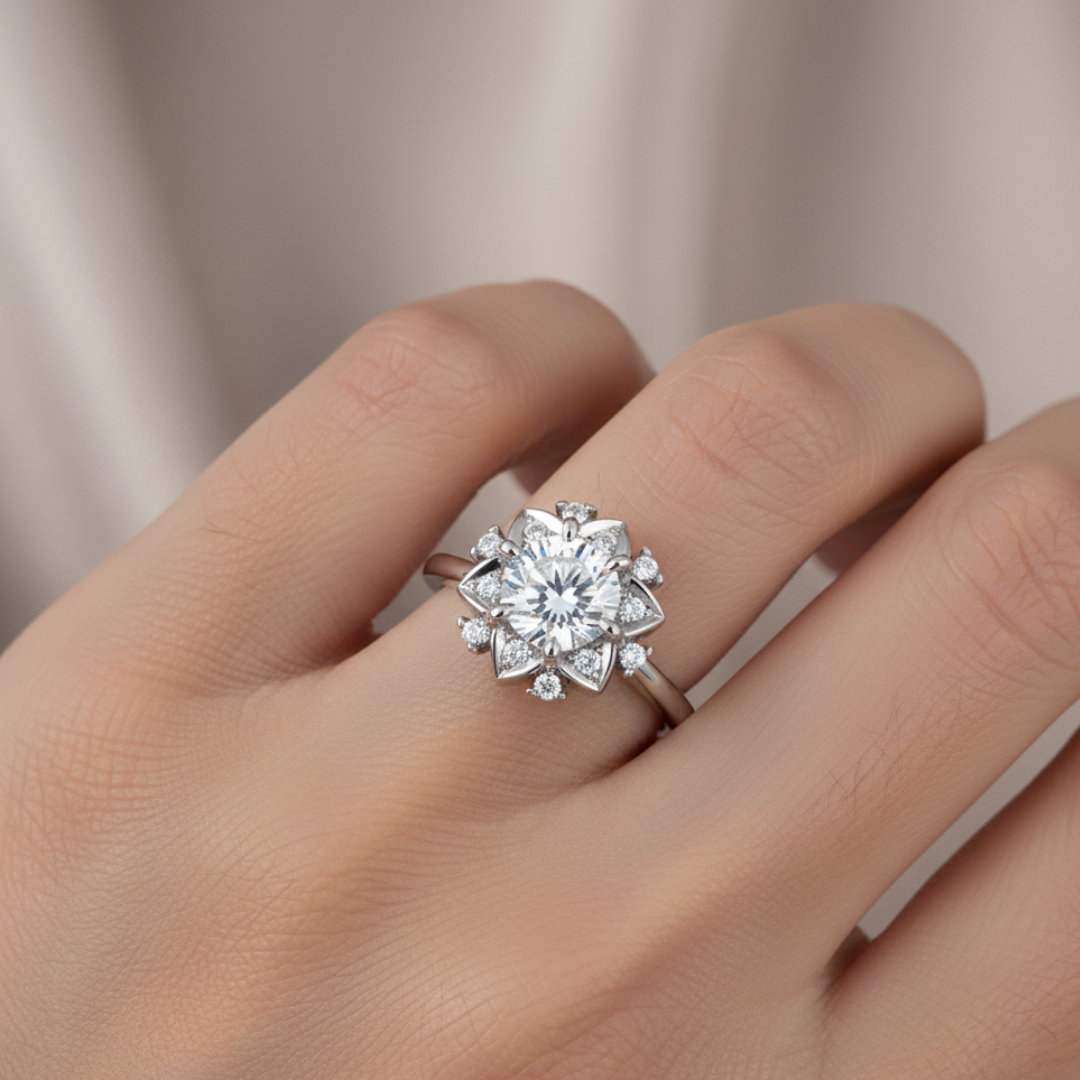 Starburst Zircon Ring